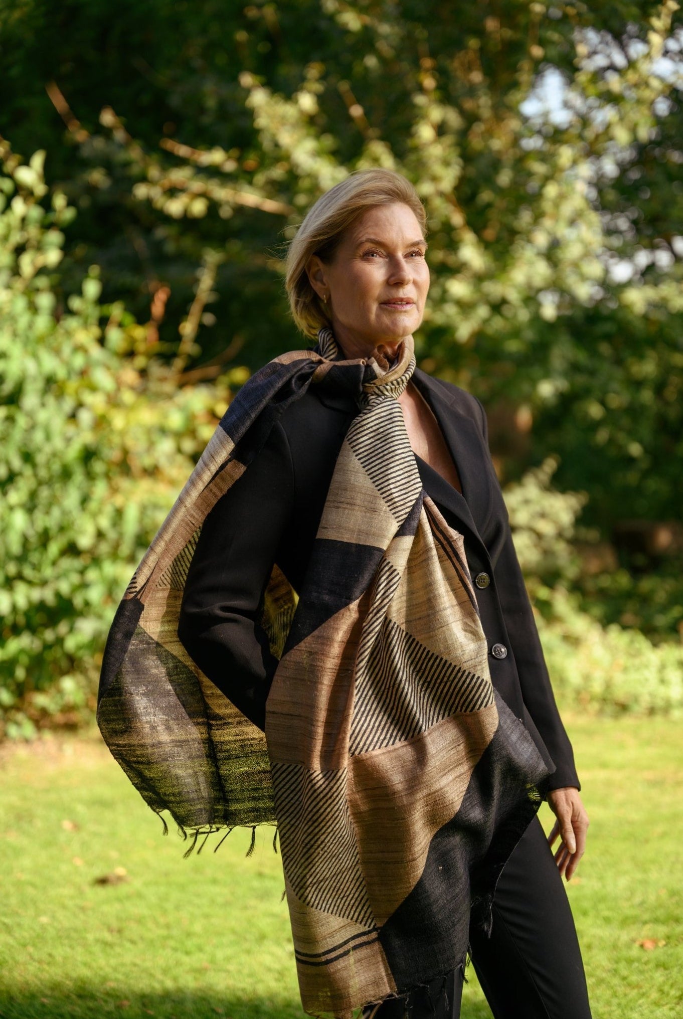 Talc Peace Silk Scarf - CiceroniScarfAeshaane