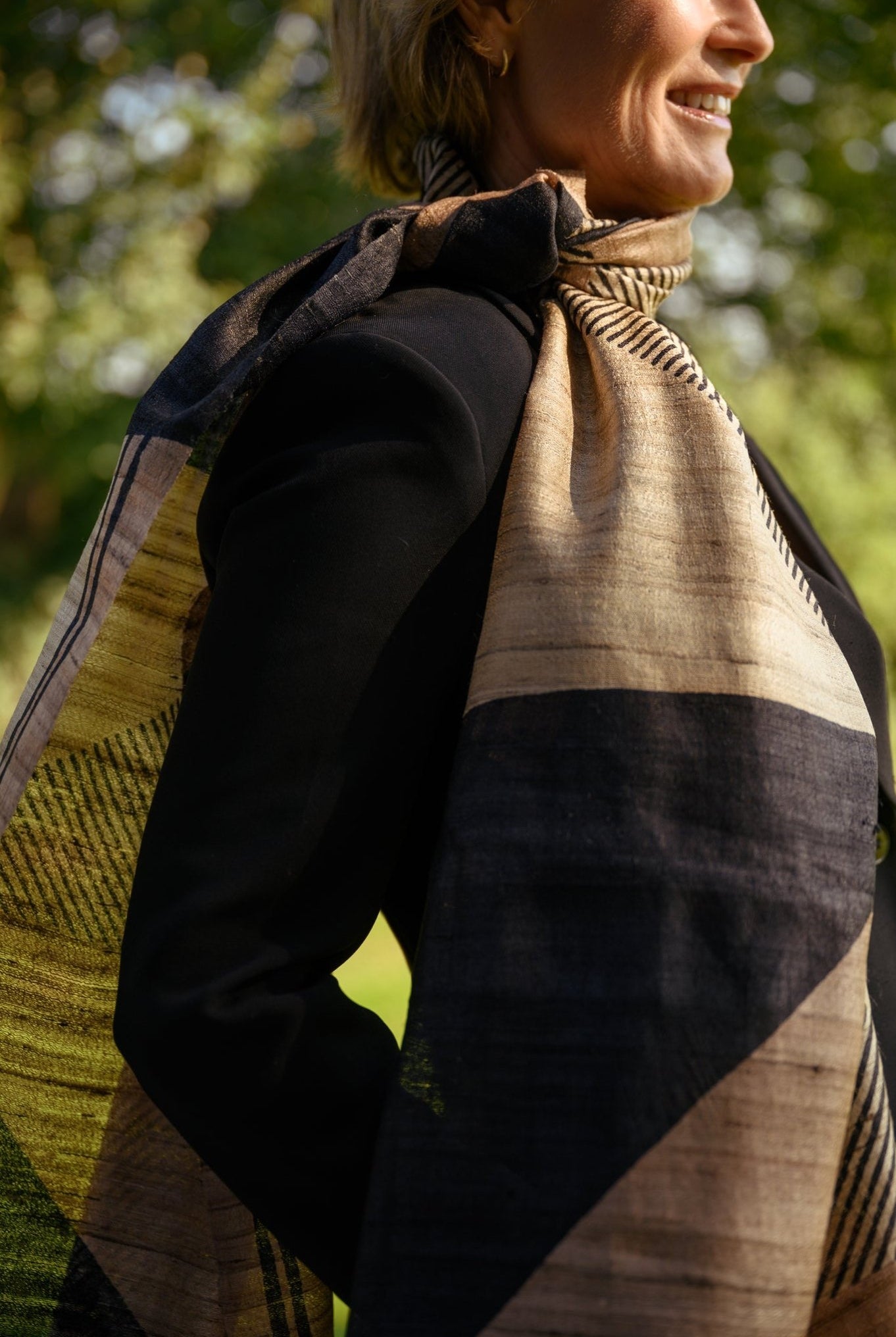 Talc Peace Silk Scarf - CiceroniScarfAeshaane