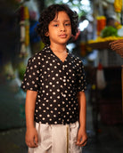 Tara Cotton Black Bandhani Half Sleeve Shirt - CiceroniKurtaLove The World Today