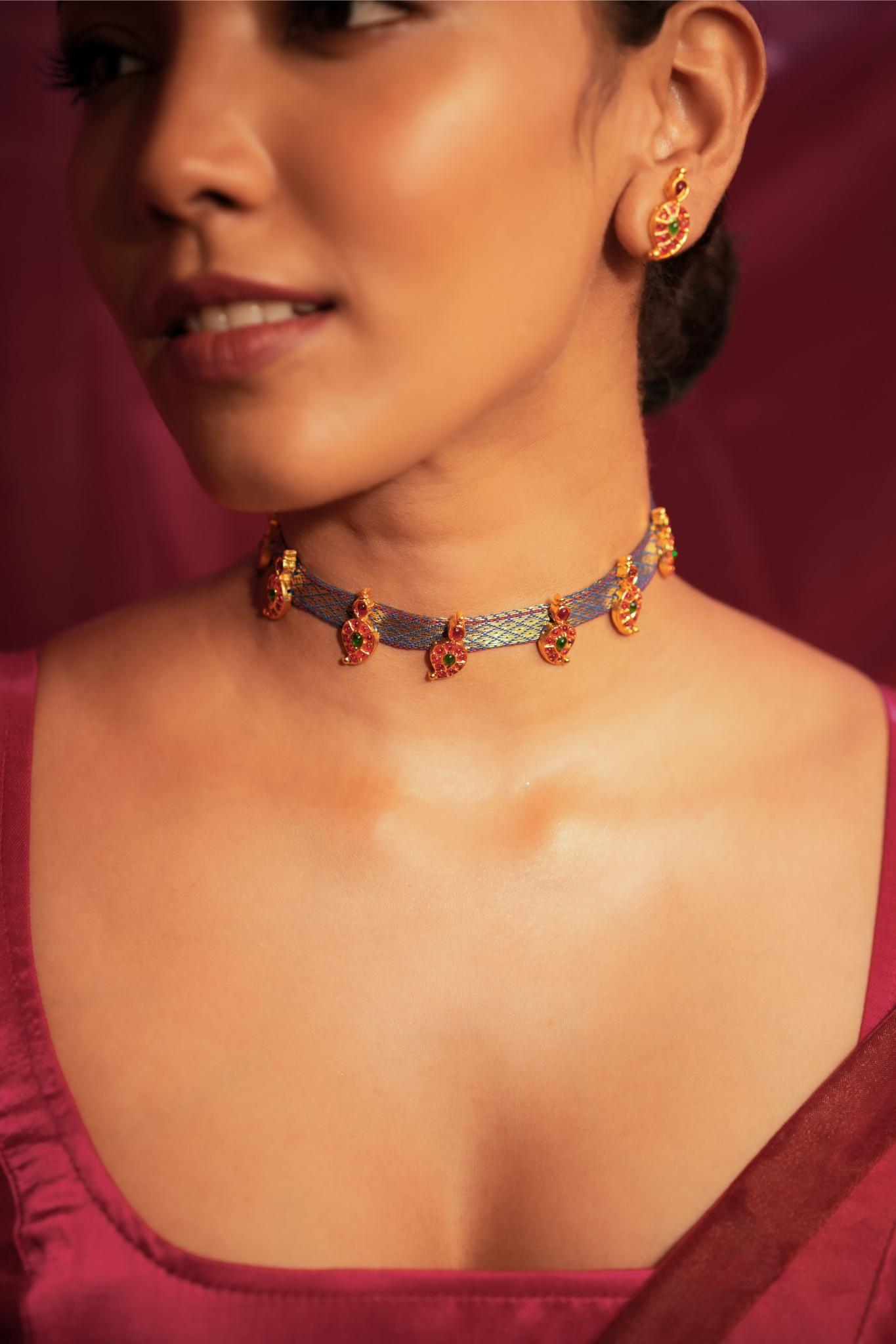 Temple Choker with Brocade - CiceroniChokerAarika