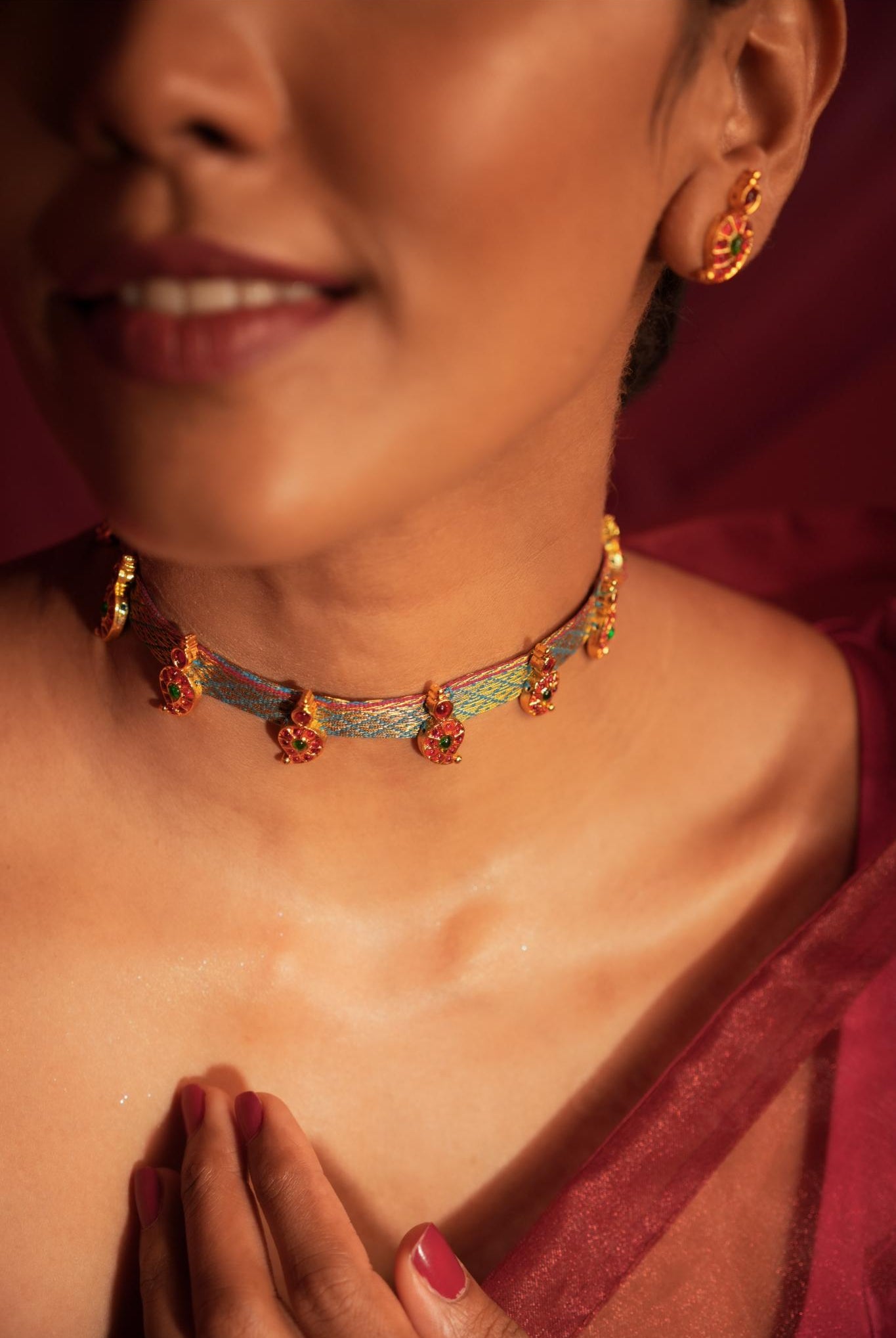 Temple Choker with Brocade - CiceroniChokerAarika