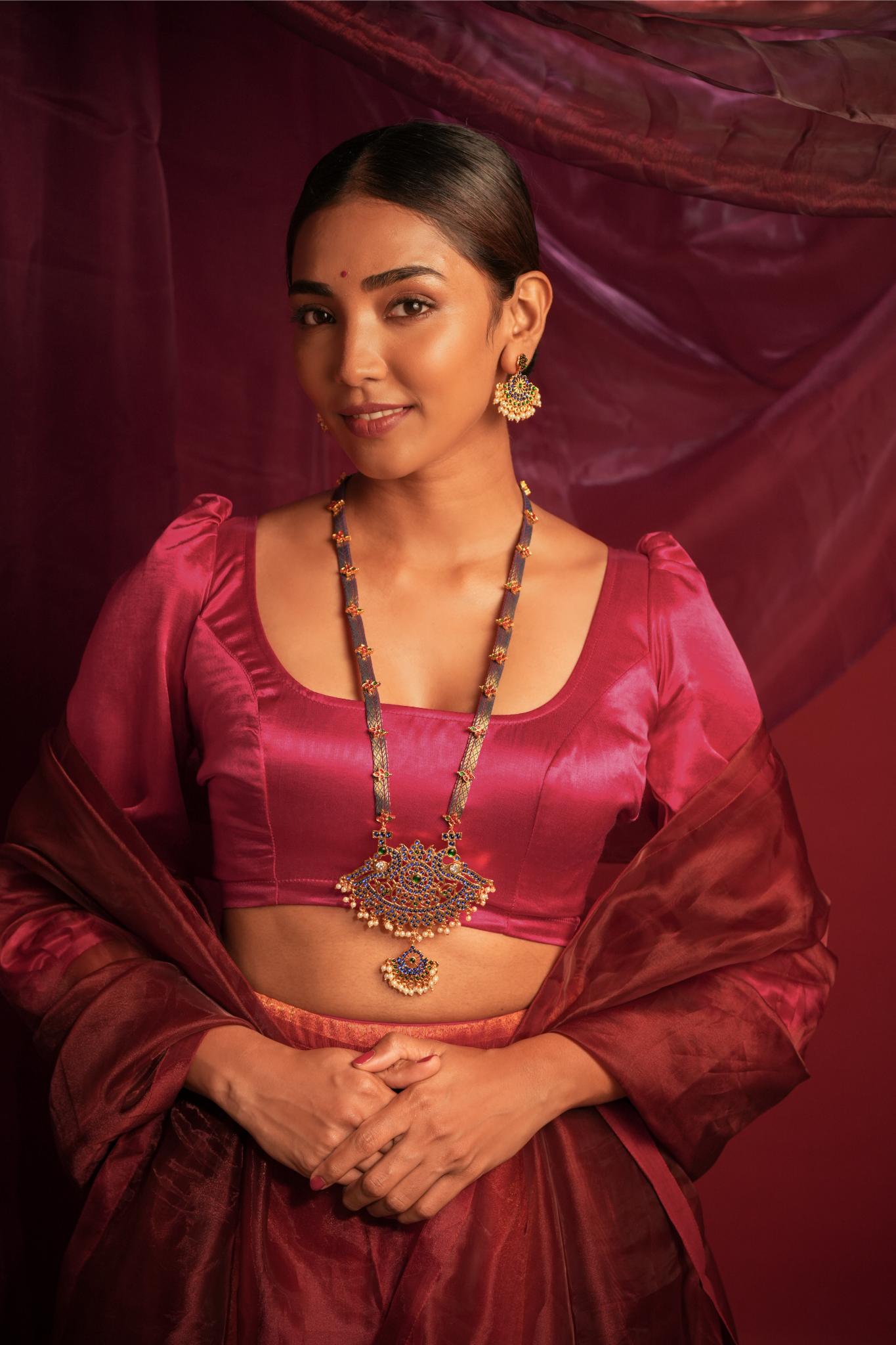 Temple Motif Long Necklace - CiceroniNecklaceAarika