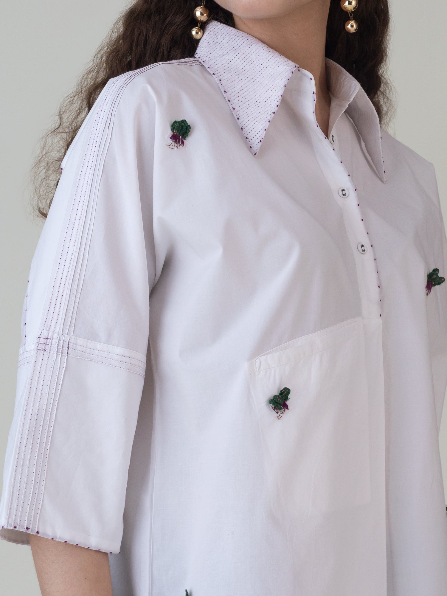 Tenkuu White Top - CiceroniTopsShades of India