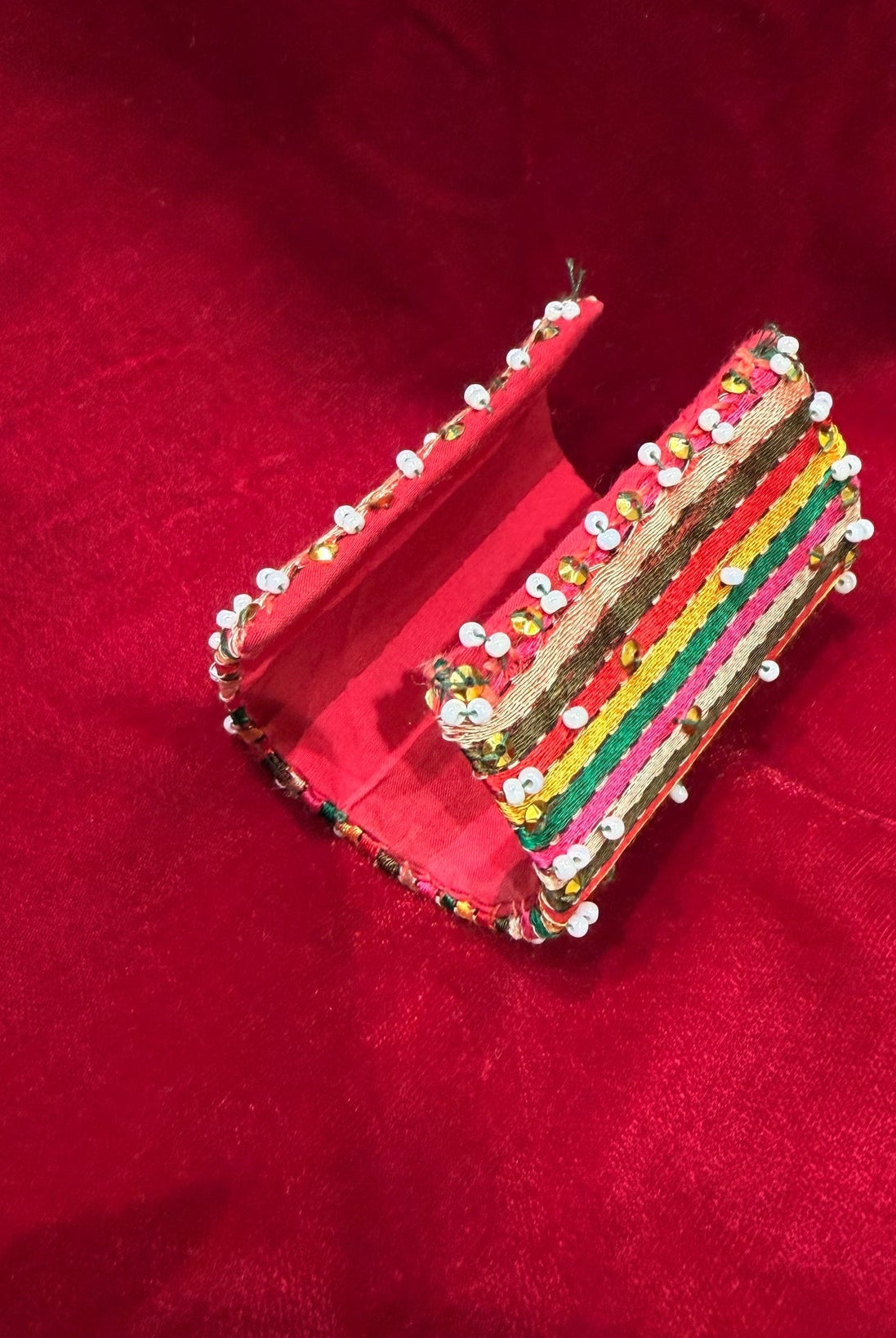 Textile Multi Color Brass Bracelet - Bright - CiceroniBraceletsBy Nirjari