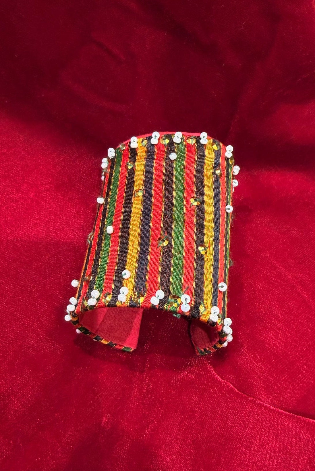 Textile Multi Color Brass Bracelet - Earthy - CiceroniBraceletsBy Nirjari