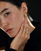 Textured Hexagon Hoop Earrings - CiceroniEarringsThe Loom Art