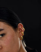 Textured Hexagon Hoop Earrings - CiceroniEarringsThe Loom Art