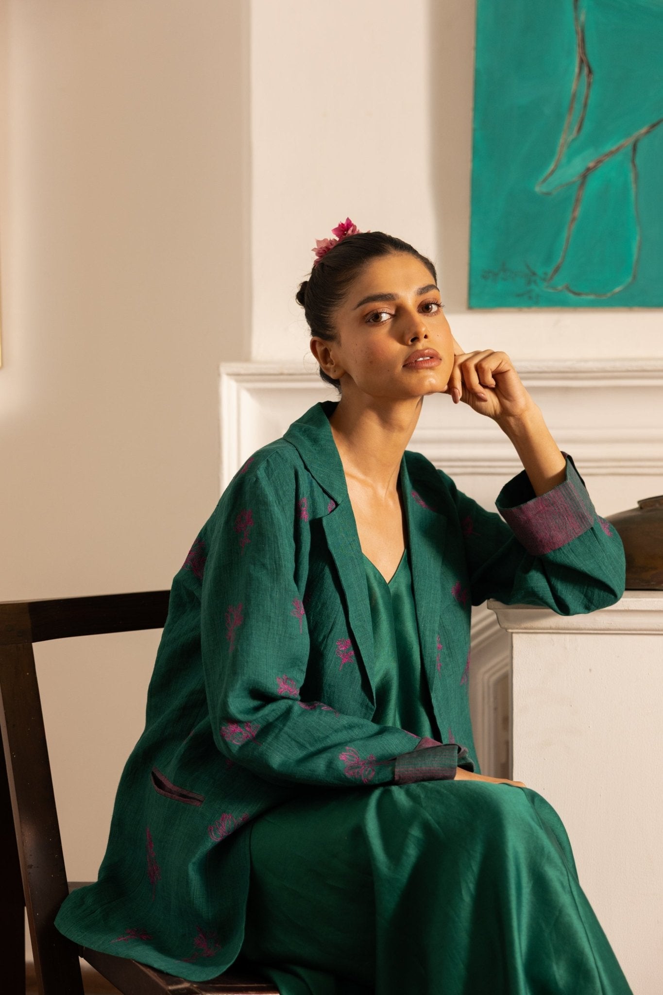 The Audrey Set - Forest Green - CiceroniDressesHiranya