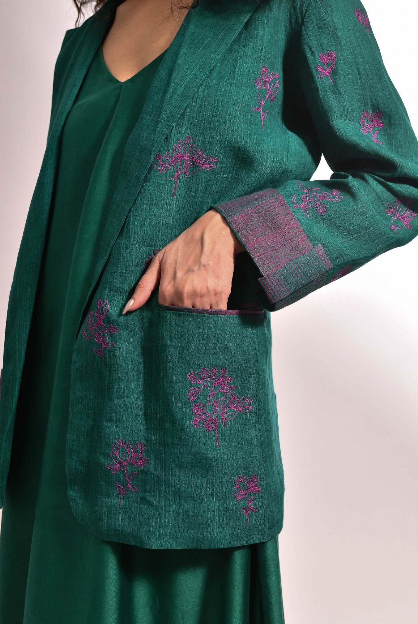 The Audrey Set - Forest Green - CiceroniDressesHiranya