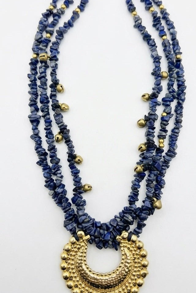 The Indigo Crescent Necklace - CiceroniNecklaceZaza by Somya