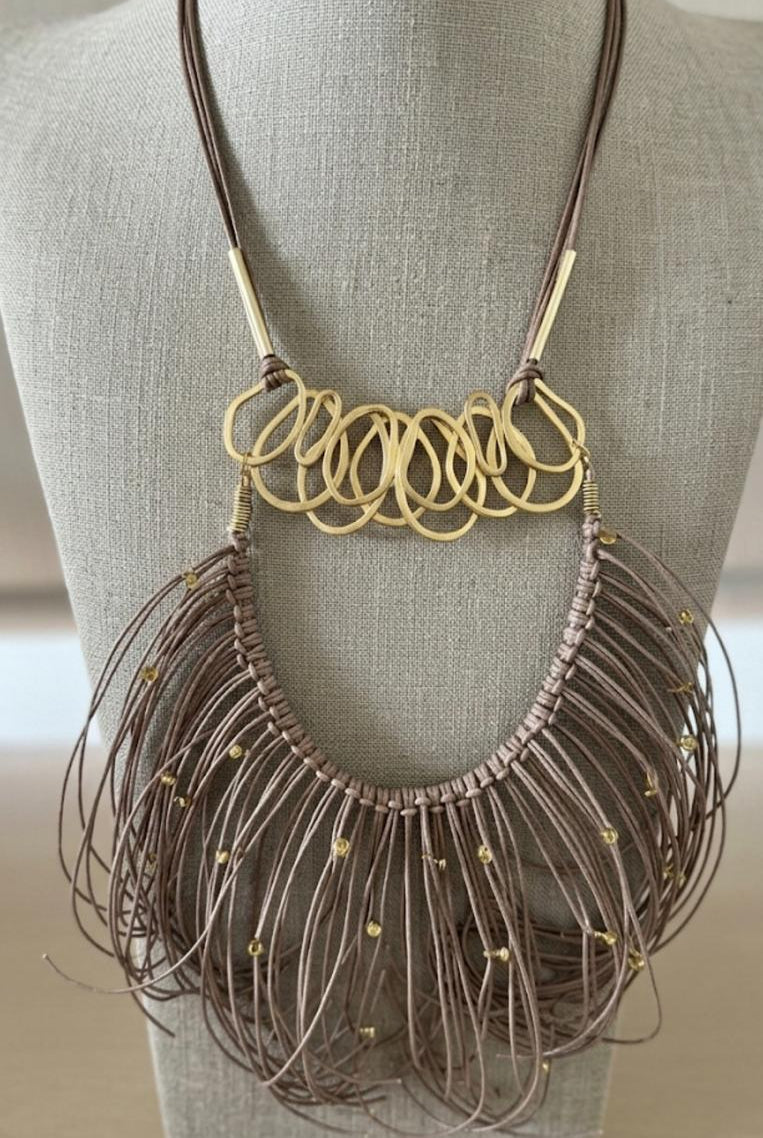 The Scribble Fringe Necklace - CiceroniNecklaceZaza by Somya