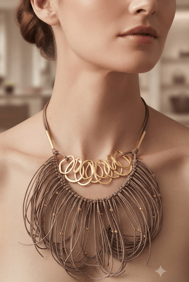 The Scribble Fringe Necklace - CiceroniNecklaceZaza by Somya
