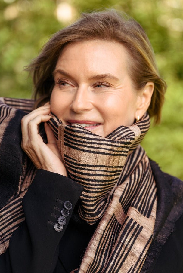 The Shale Peace Silk Scarf - CiceroniScarfAeshaane