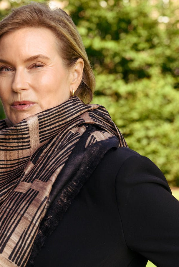 The Shale Peace Silk Scarf - CiceroniScarfAeshaane