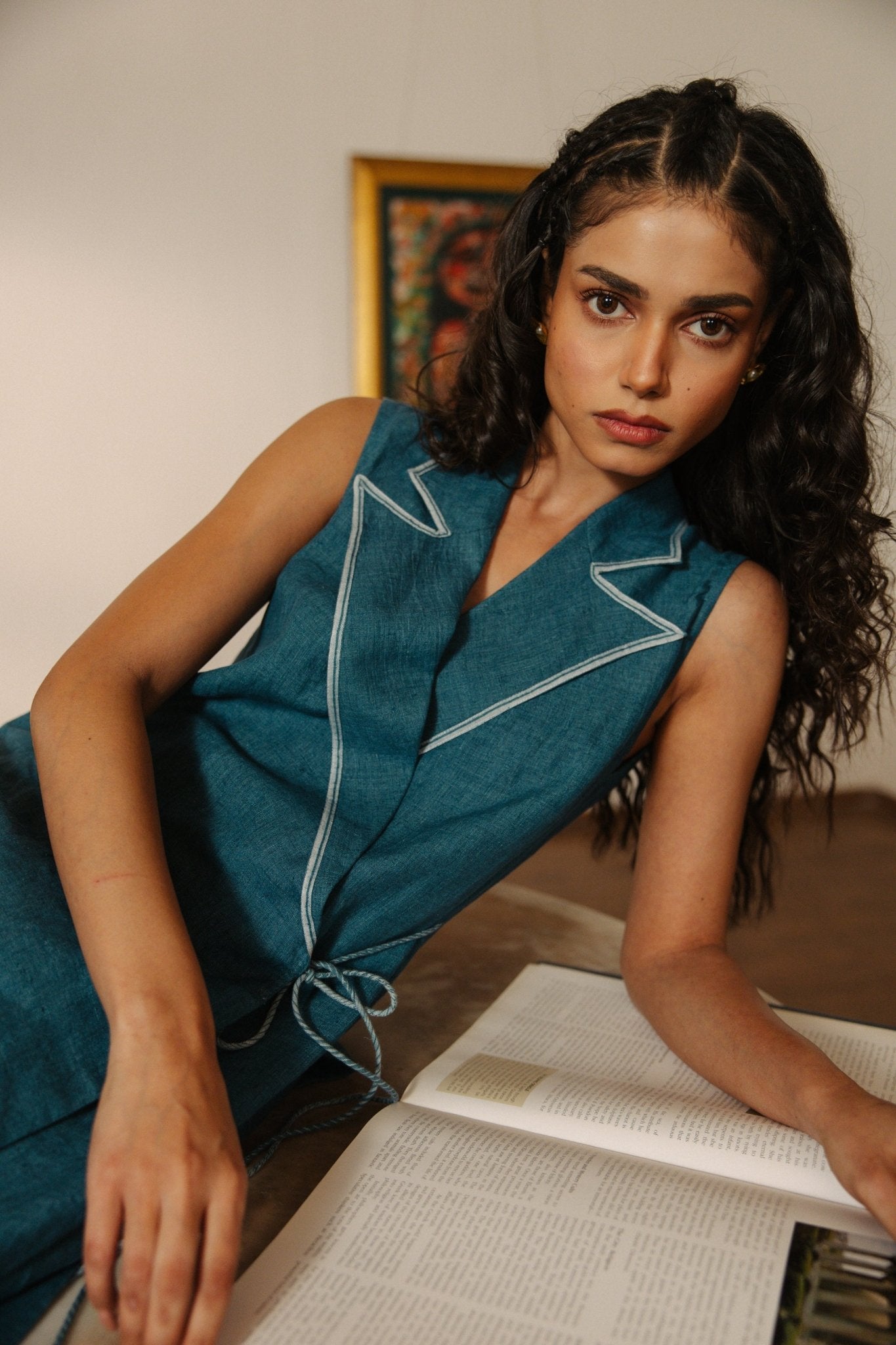 The Simone Set – French Blue - CiceroniKurta Set, Festive WearHiranya