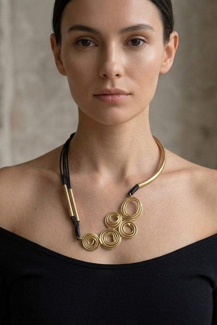 The Spiral Cluster Necklace - CiceroniNecklaceZaza by Somya
