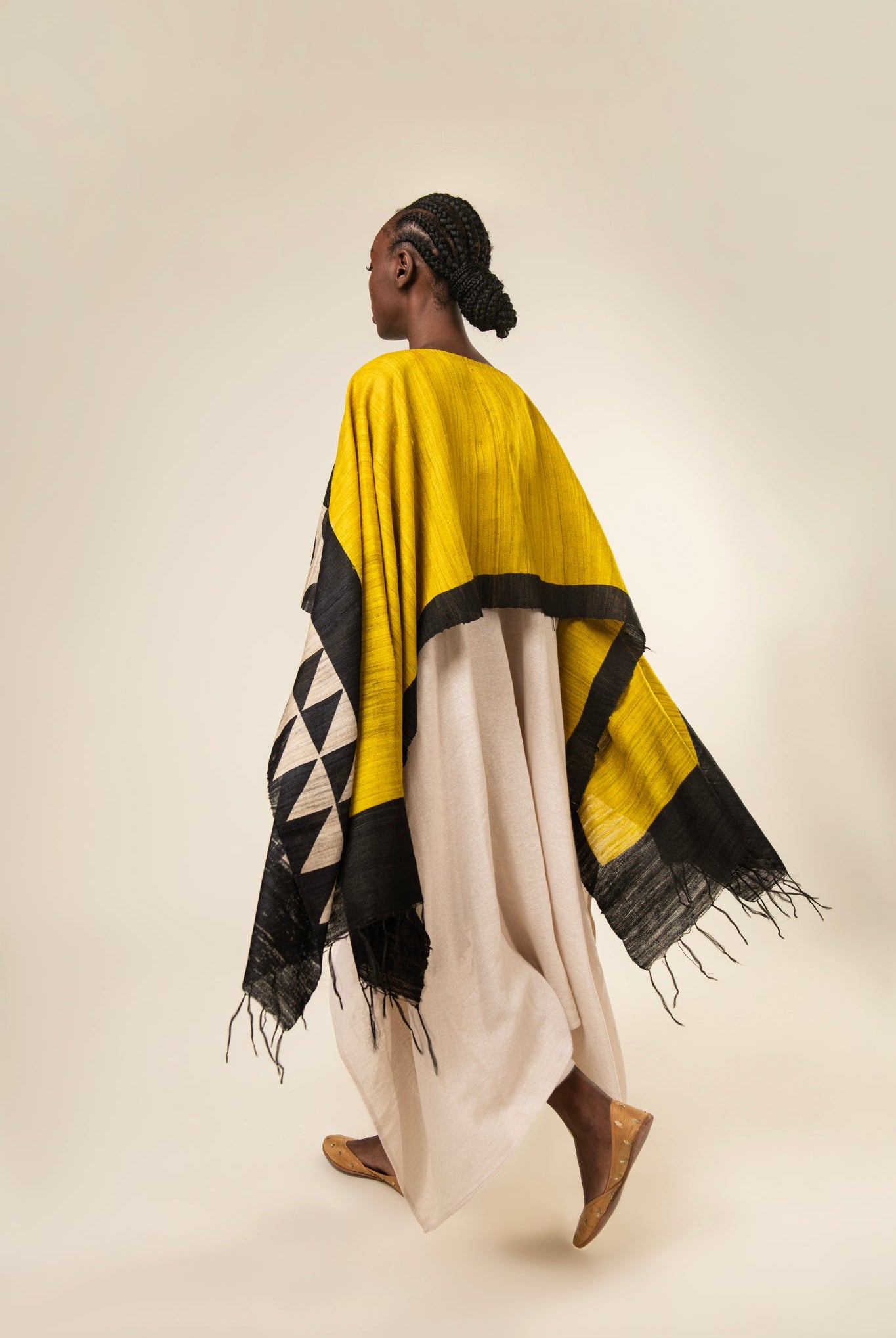 The Sun Tussar Peace Silk 3 in 1 Cape - CiceroniCapeAeshaane