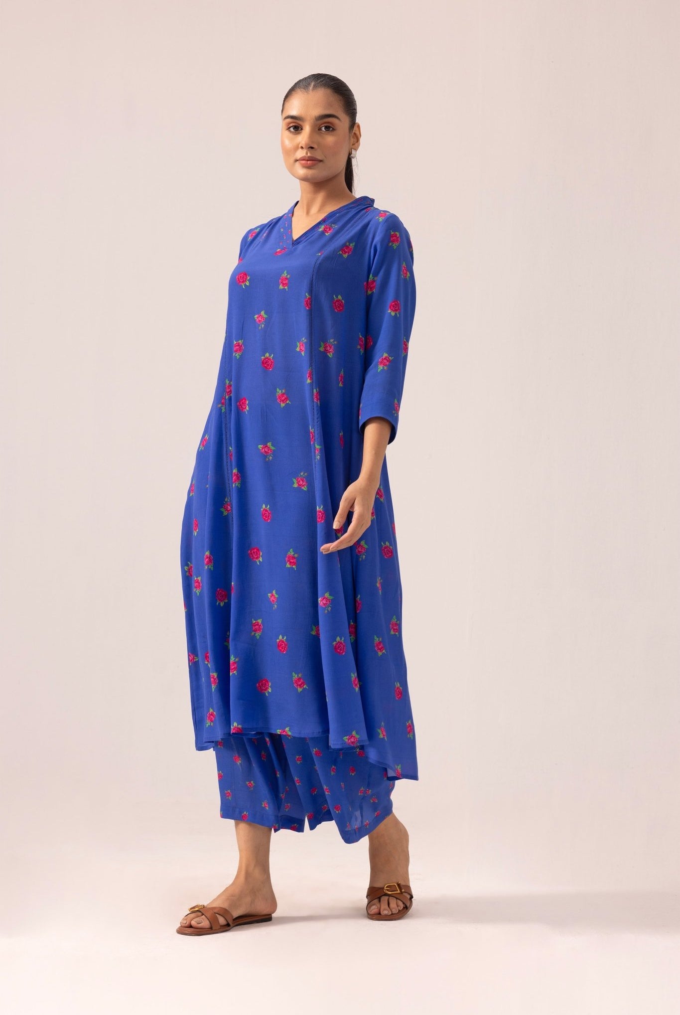Thea Kurta Pant Set - Blue - CiceroniKurta Set, Everyday WearLabel Shreya Sharma