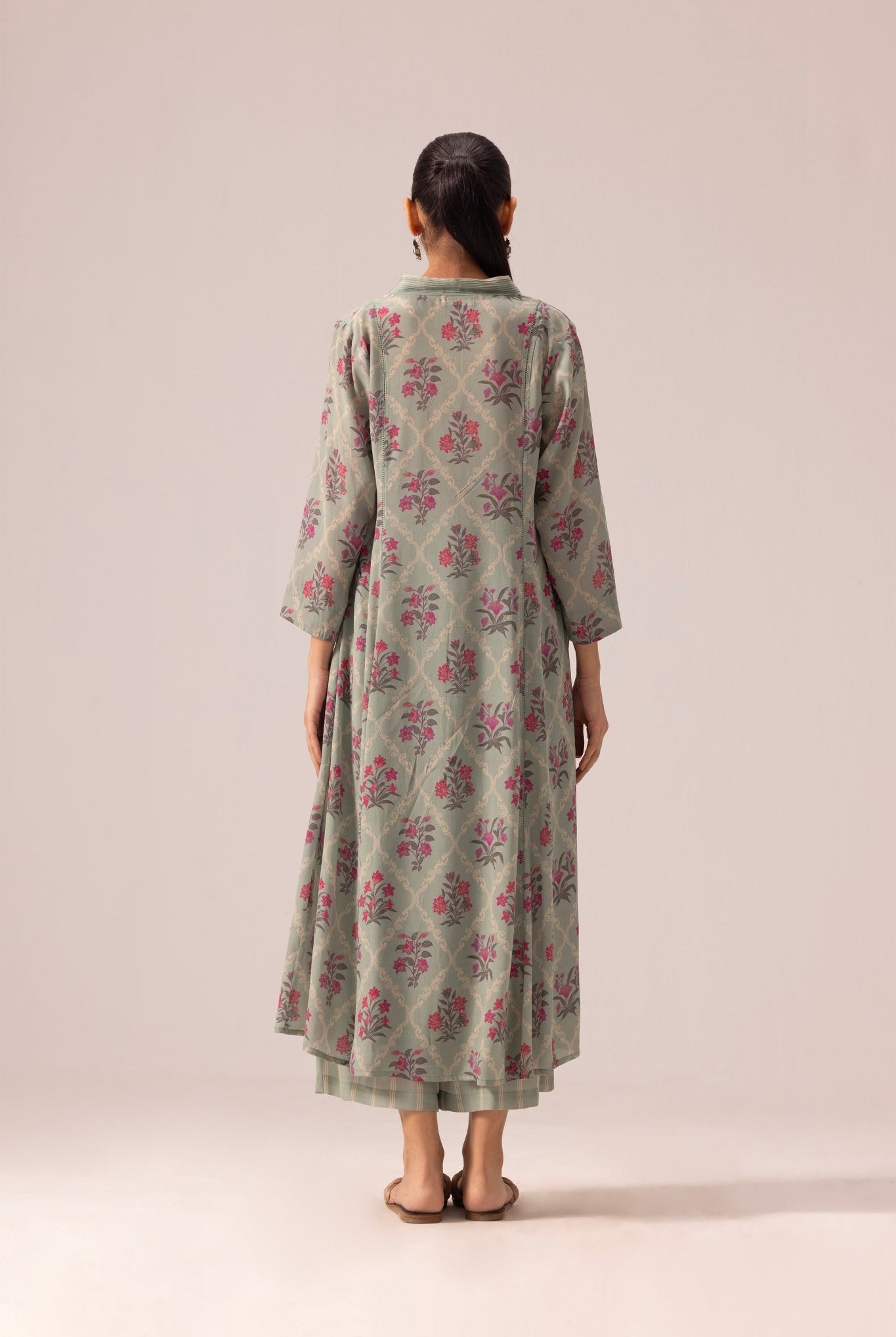 Thea Kurta Pant Set - Sage Green - CiceroniKurta Set, Everyday WearLabel Shreya Sharma