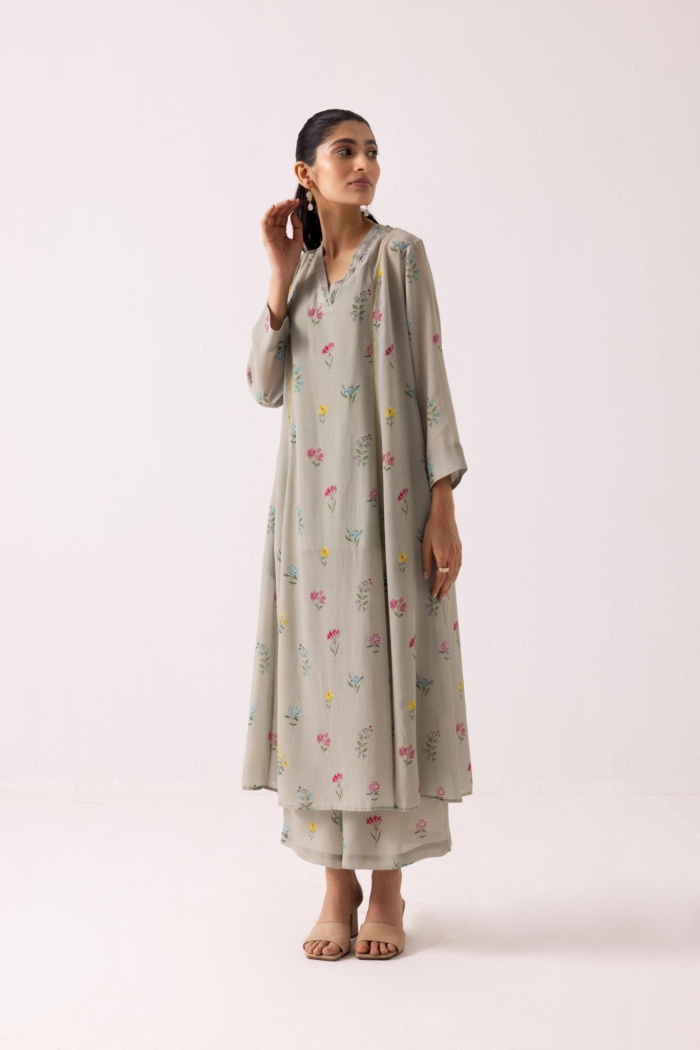 Thea Zinnia Set - Sage Green - CiceroniKurta SetLabel Shreya Sharma