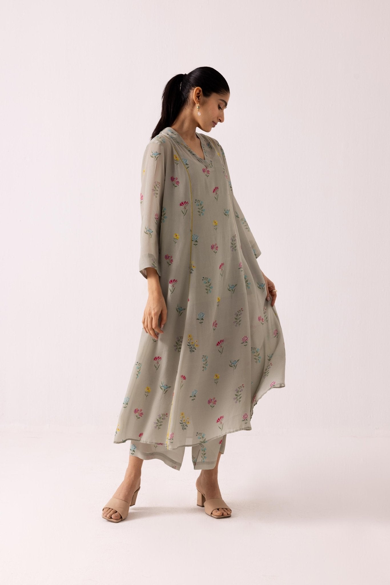 Thea Zinnia Set - Sage Green - CiceroniKurta SetLabel Shreya Sharma