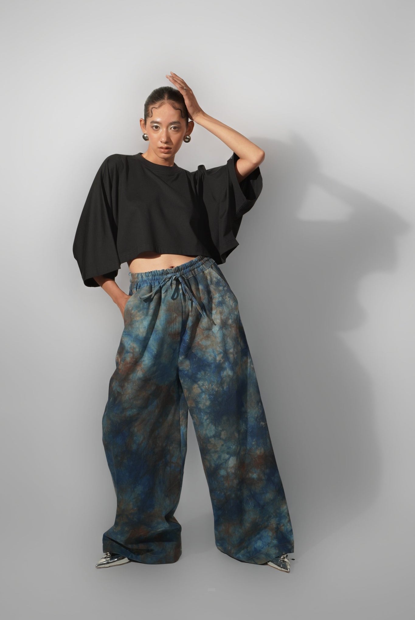 Tie-Dye Denim Trousers - CiceroniTrousersPriyanca Khanna