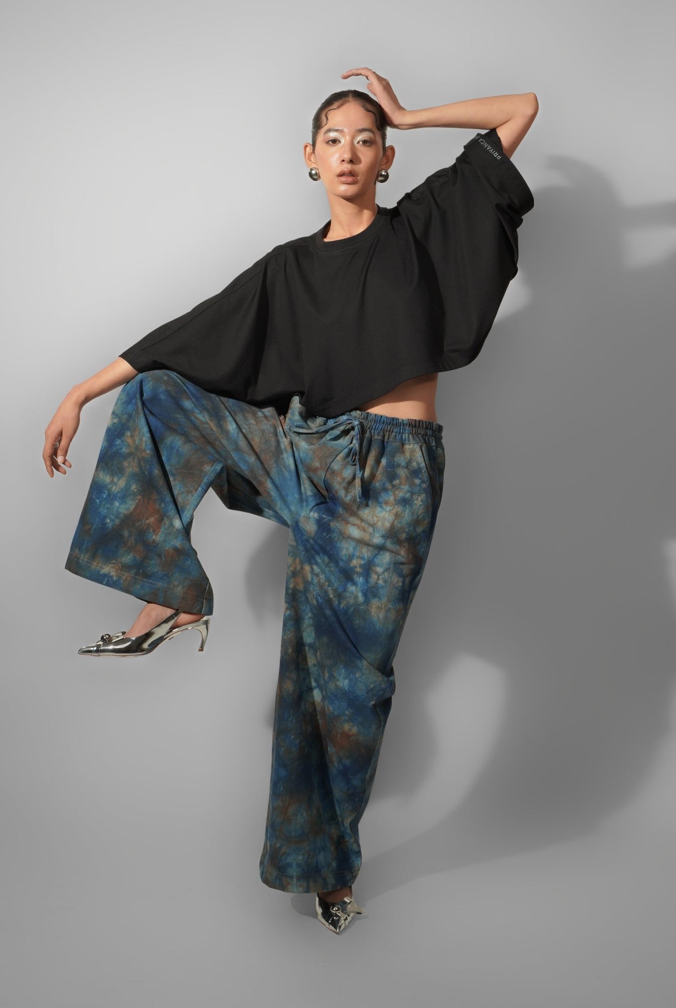 Tie-Dye Denim Trousers - CiceroniTrousersPriyanca Khanna