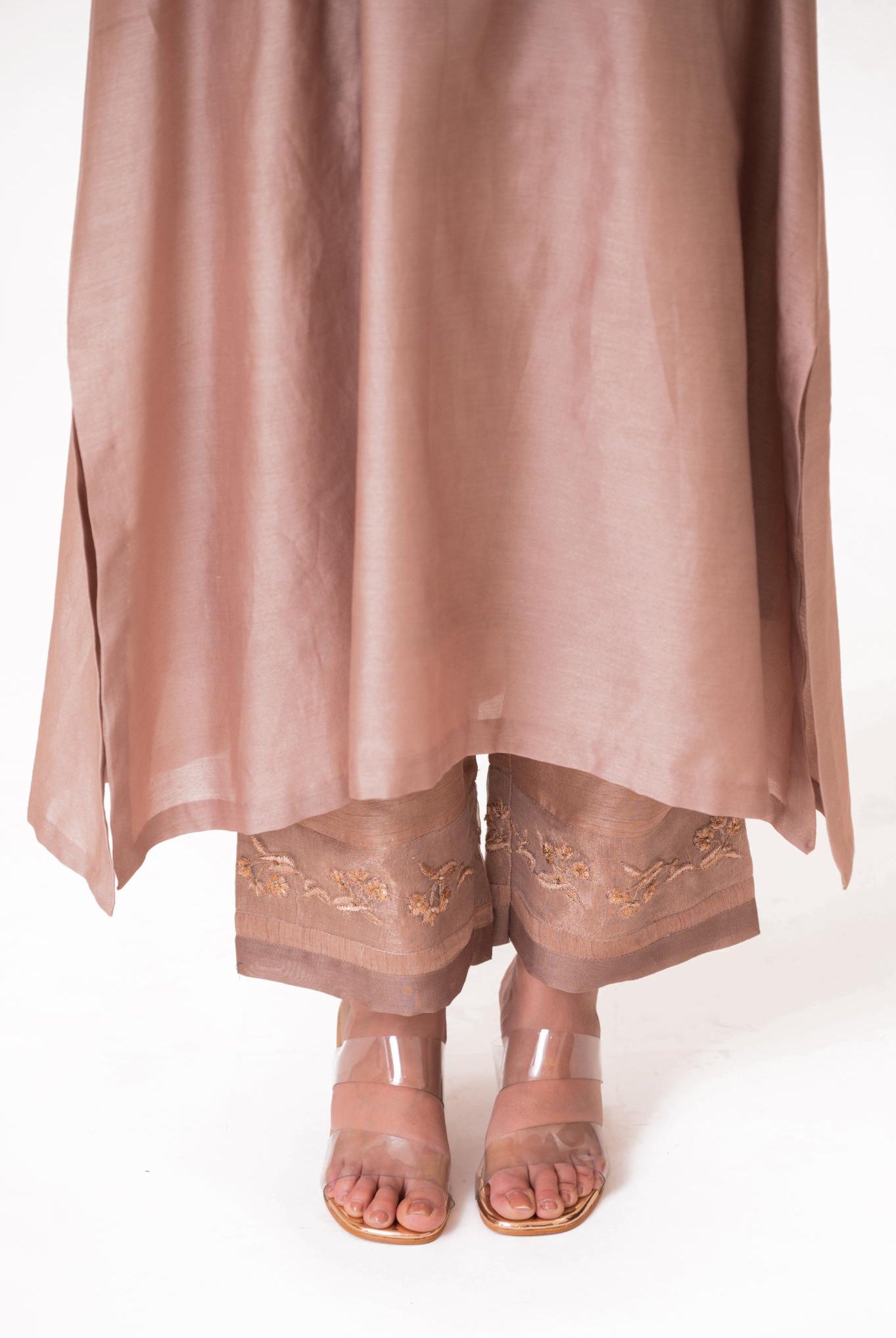 Tissue Patch Work Dupatta Kurta Set - Ekru - CiceroniKurta Set, Festive wearBhavik Shah