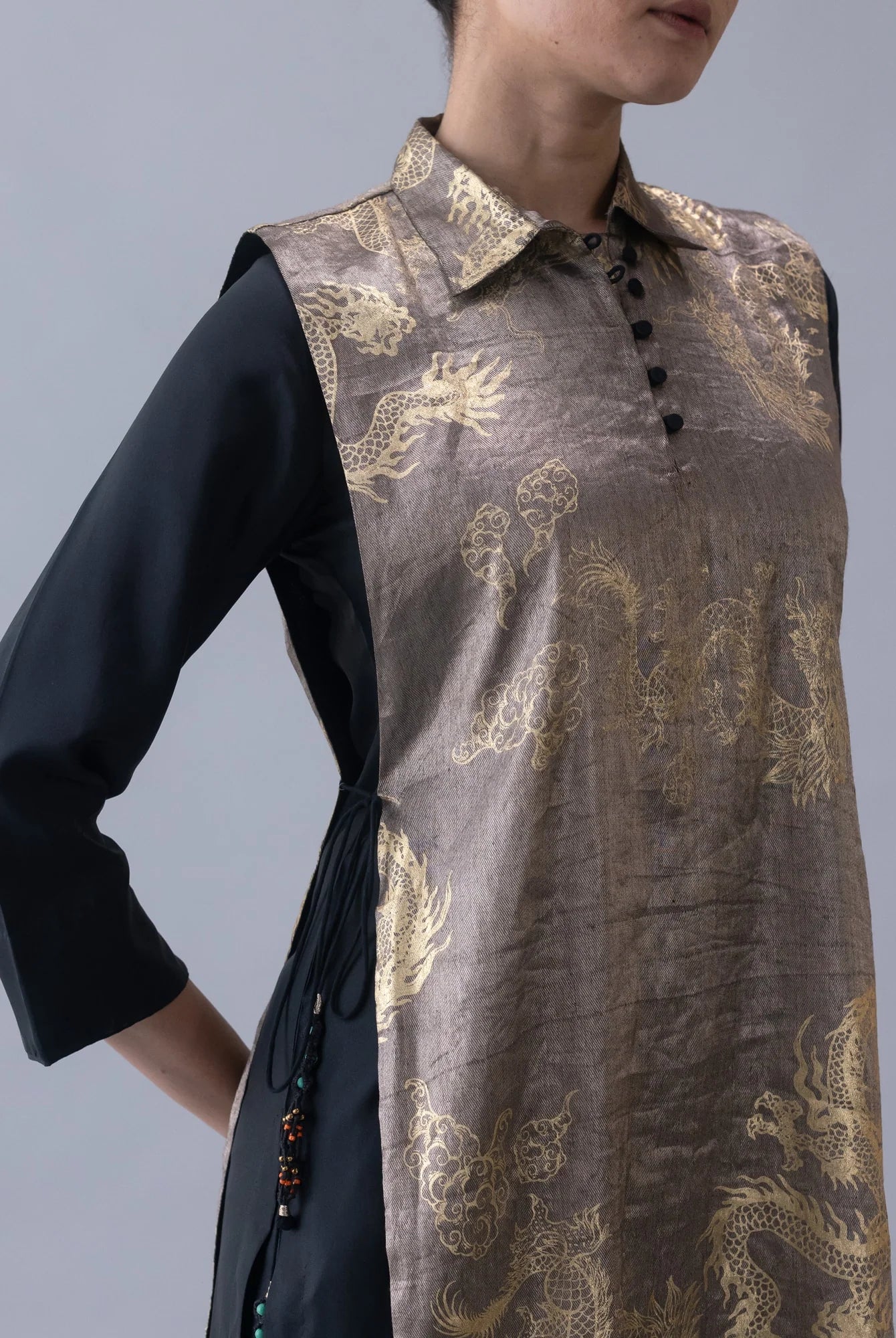 Trinpa Gold Overlay - CiceroniKurtaShades of India