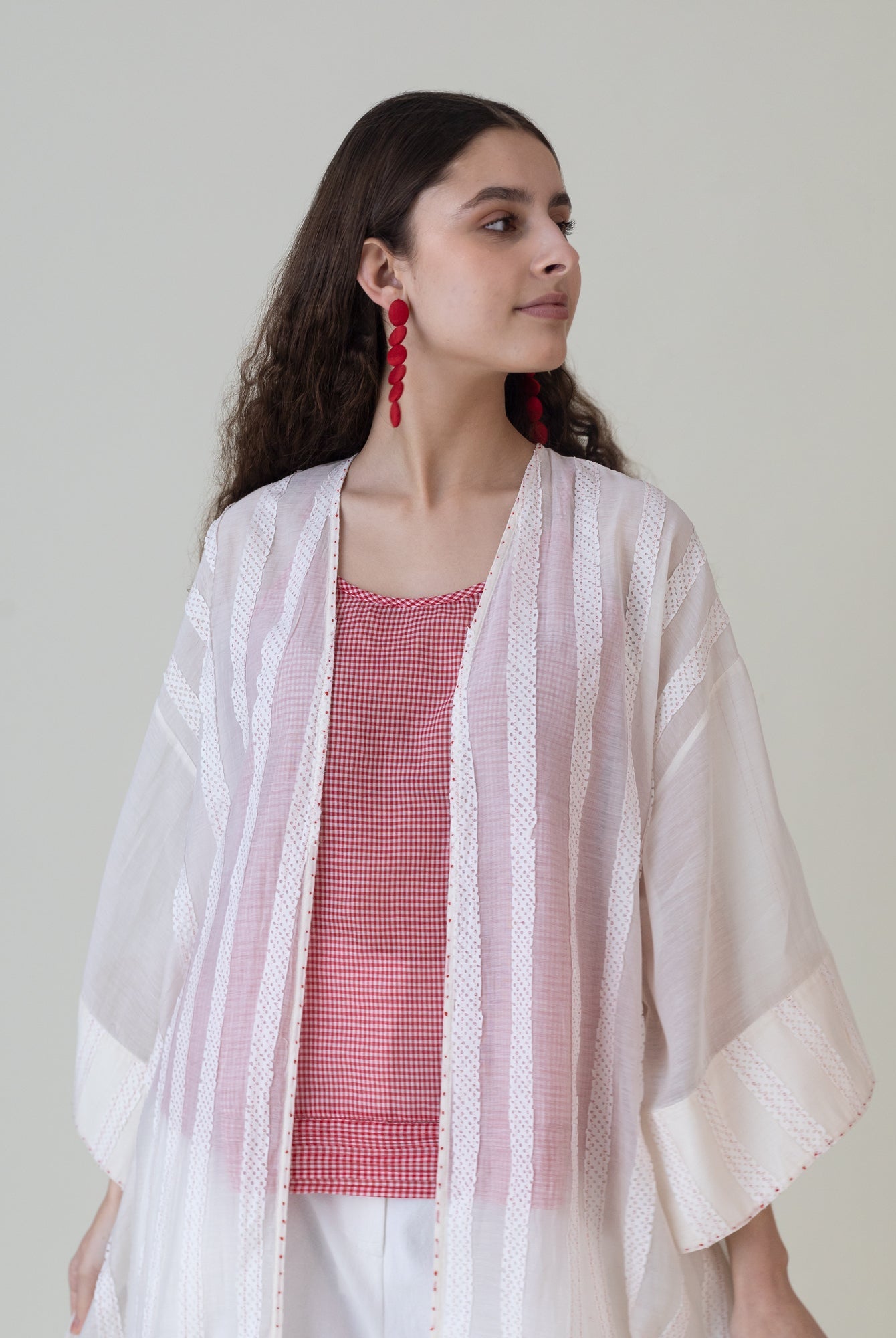 Tsukikabu White Overlay - CiceroniJacketsShades of India