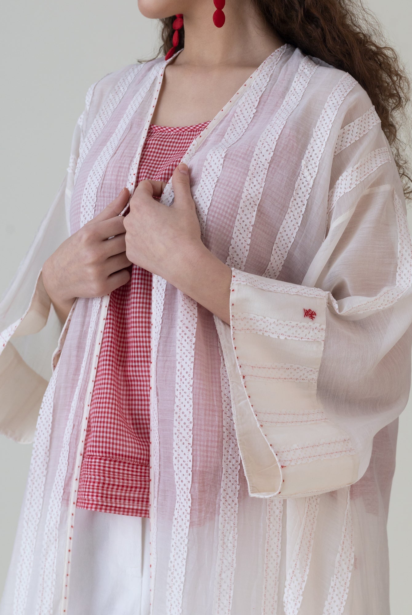 Tsukikabu White Overlay - CiceroniJacketsShades of India