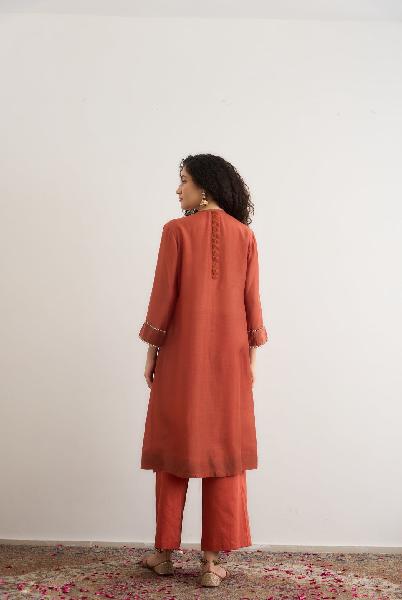 Tulip Kurta Set - Rust Orange - CiceroniKurta Set, Festive WearRAAS Life