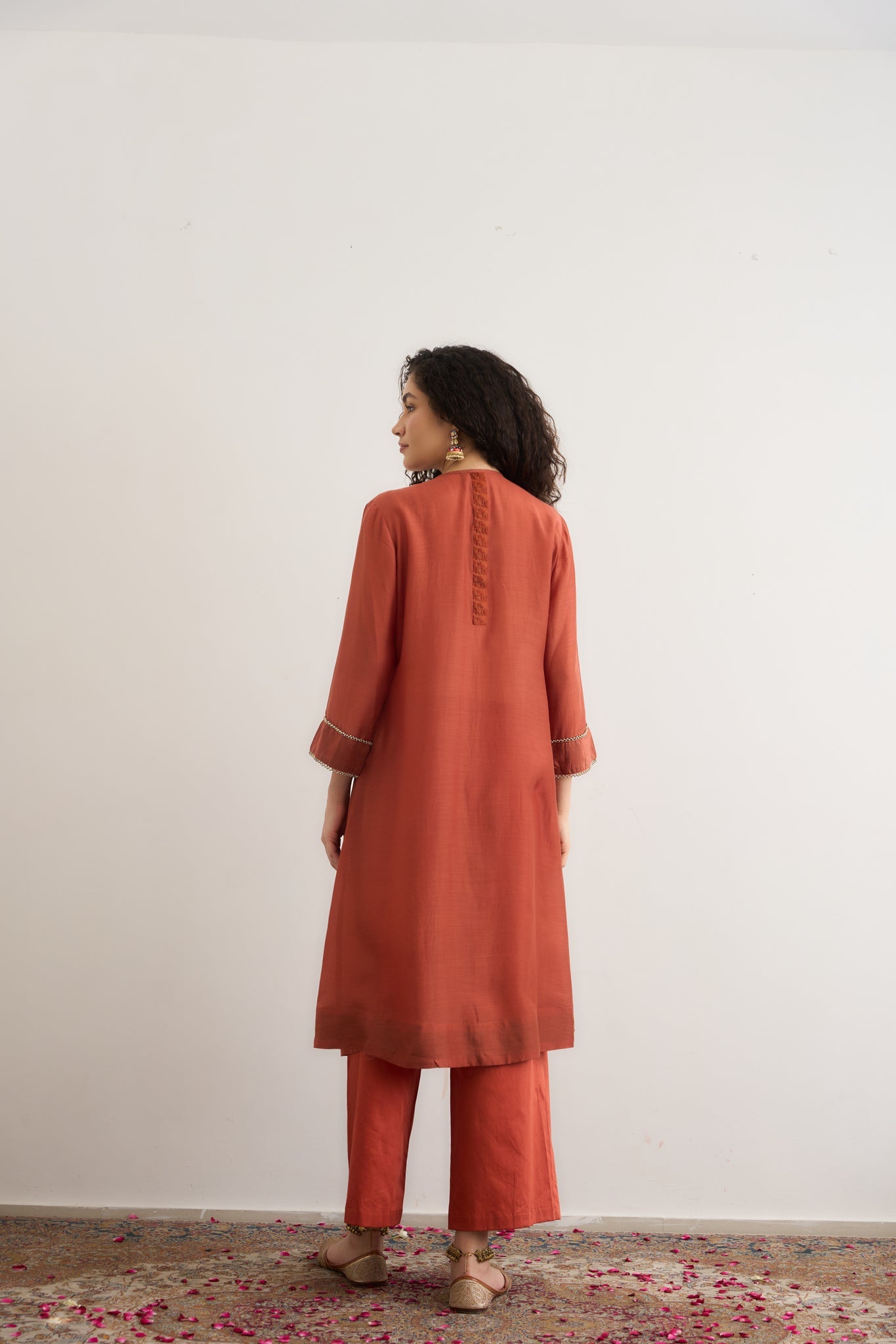 Tulip Kurta Set - Rust Orange - CiceroniKurta Set, Festive WearRAAS Life