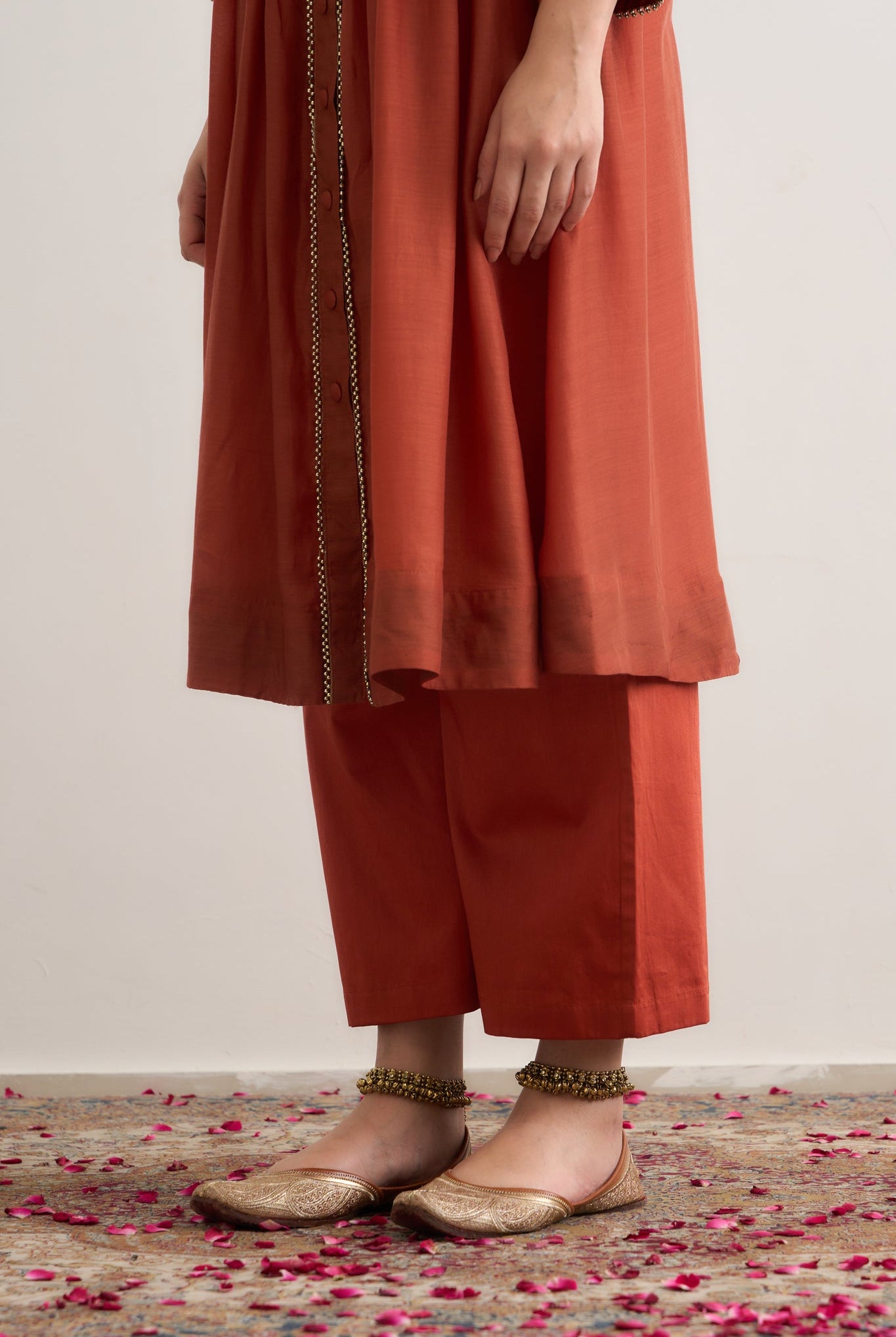Tulip Kurta Set - Rust Orange - CiceroniKurta Set, Festive WearRAAS Life