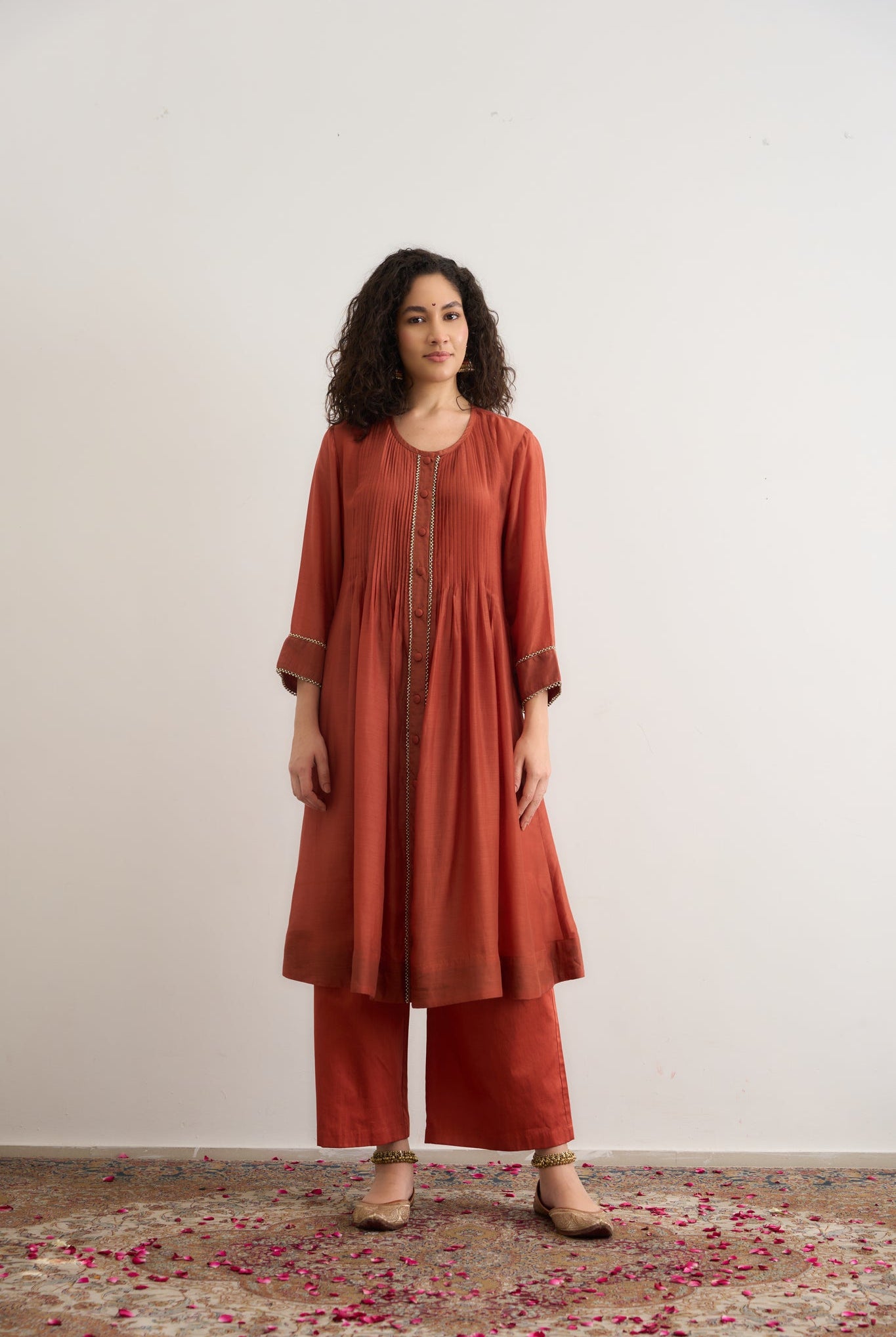 Tulip Kurta Set - Rust Orange - CiceroniKurta Set, Festive WearRAAS Life