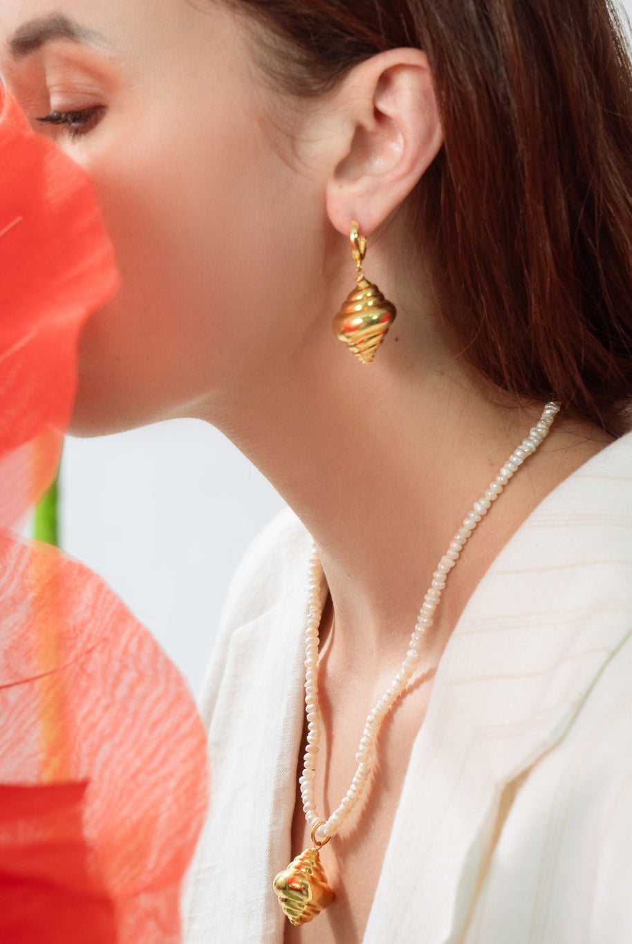 Tulip Shell Danglers - CiceroniEarringsEquiivalence