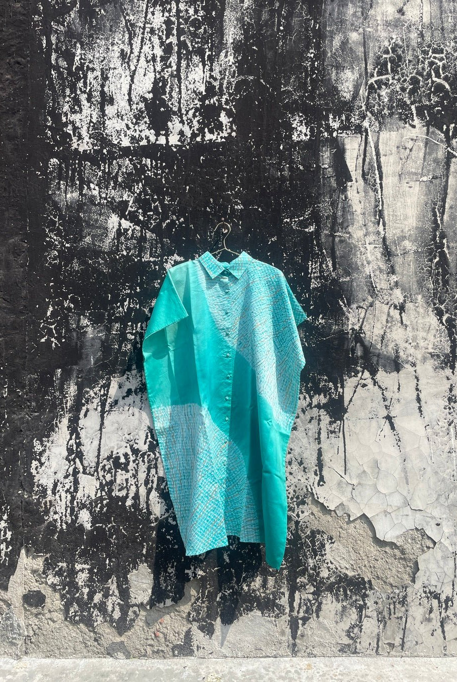 Turquoise Foil Firdaus Kaftan - CiceroniKaftanAnam Husain