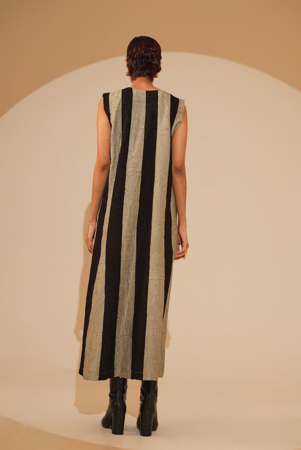 Twin Dress - Taupe and Black - CiceroniDressesStoique