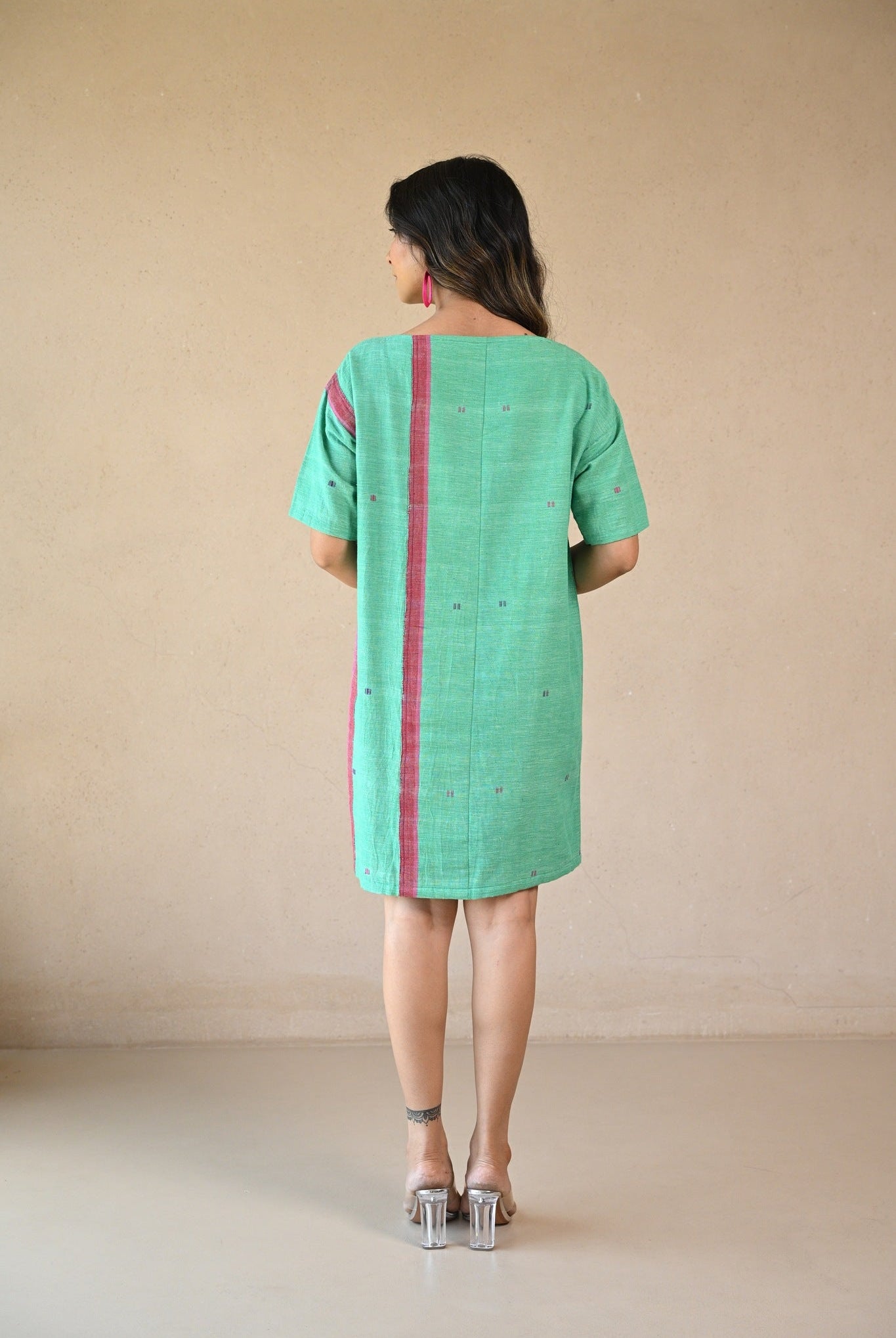 Uncut Dress with Front Fold - Mint Green - CiceroniDressesRang by Rajvi
