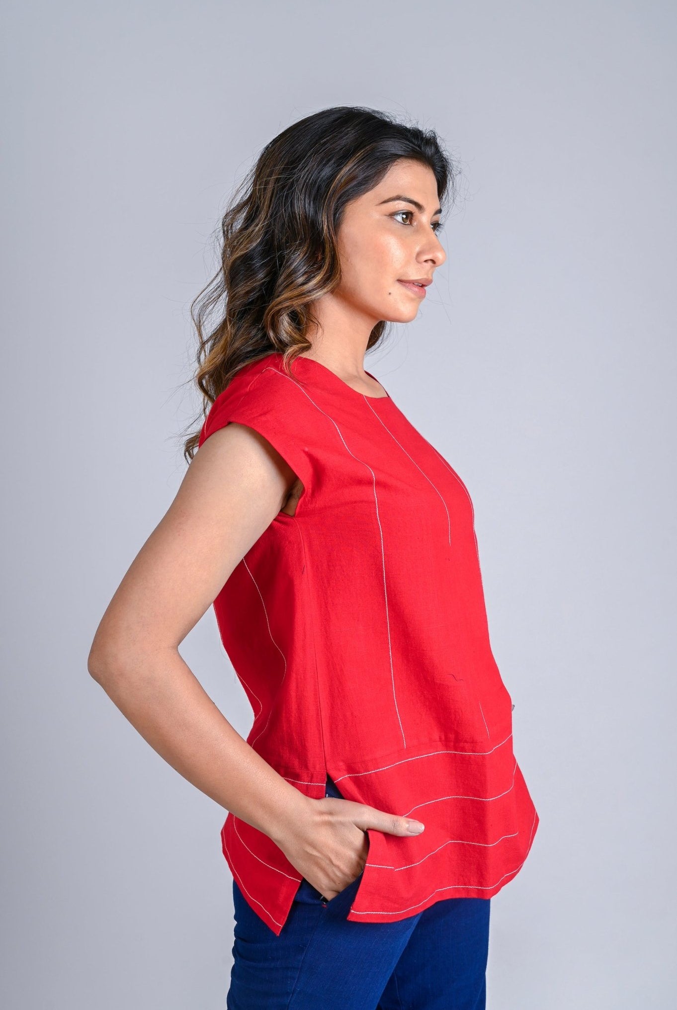 Uncut Tunic - CiceroniTopsRang by Rajvi