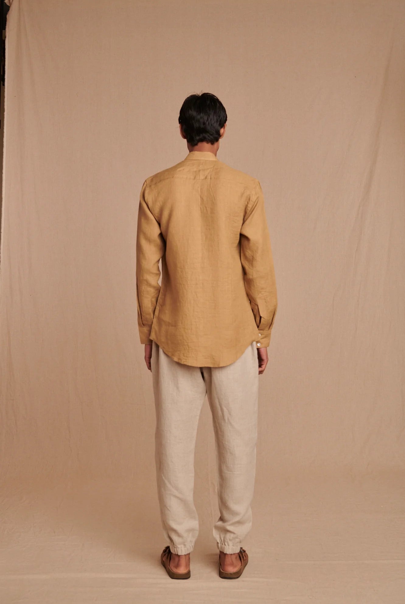 Undyed Linen Men's Jogger Pants - CiceroniPantsSaphed