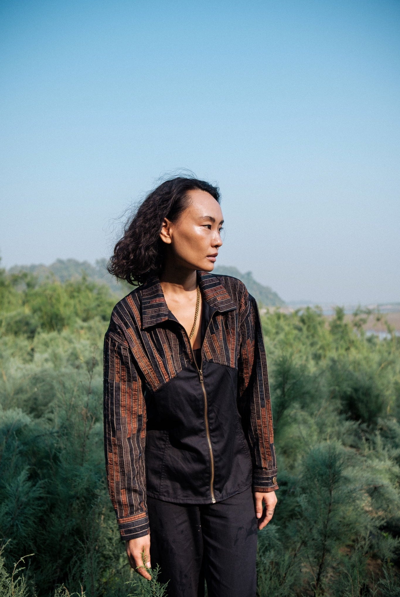 Upcycled Arizona Shirt - Black Copper - CiceroniWomen ShirtsThe Terra Tribe