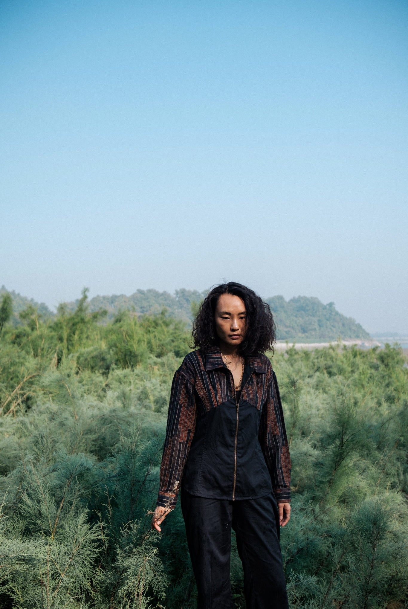 Upcycled Arizona Shirt - Black Copper - CiceroniWomen ShirtsThe Terra Tribe