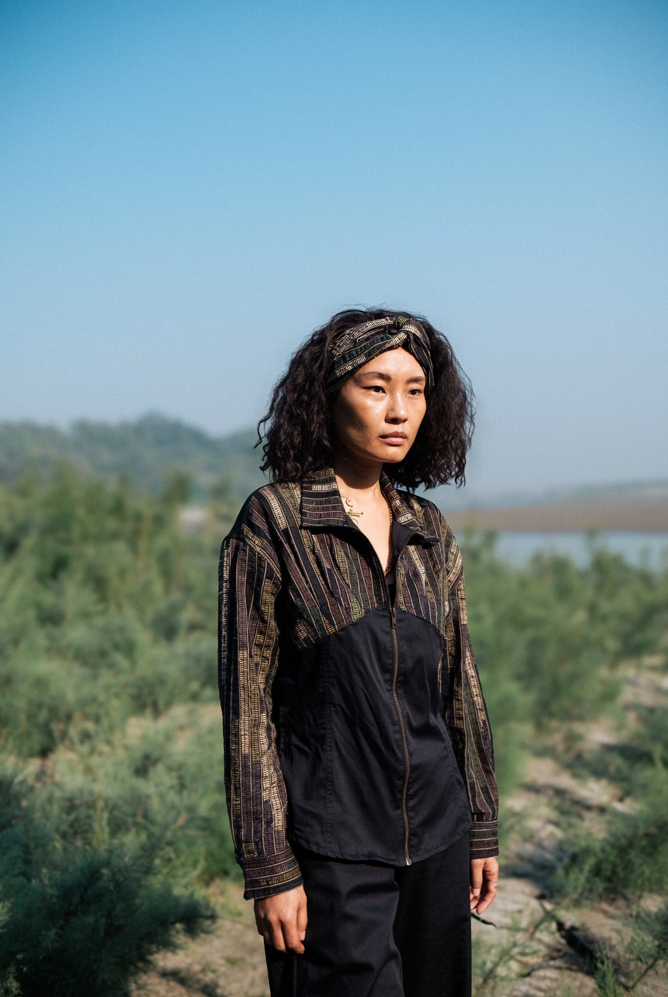 Upcycled Arizona Shirt - Black Copper - CiceroniWomen ShirtsThe Terra Tribe