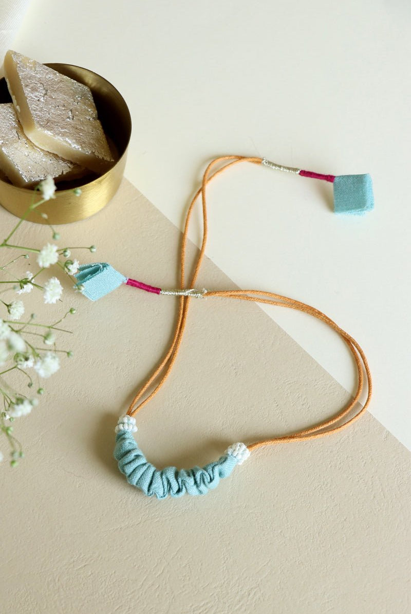 Upcycled Artisanal Rakhi - Blue - CiceroniRakhiLukka Chuppi