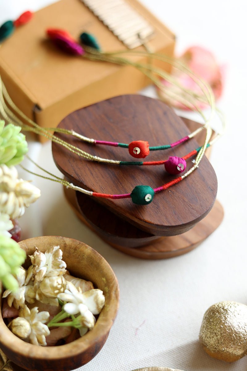 Upcycled Artisanal Rakhis - Set of 6 - CiceroniRakhiLukka Chuppi