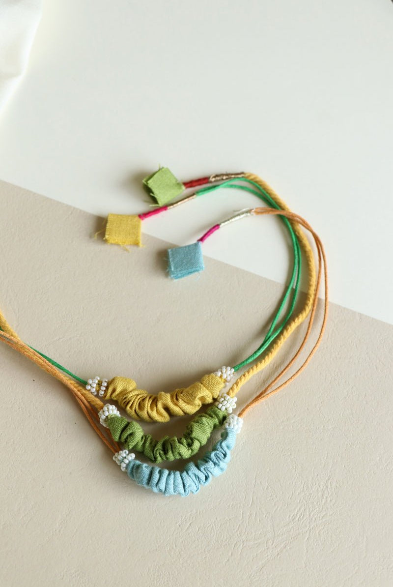 Upcycled Artisanal Scrunched Rakhis - Set of 3 - CiceroniRakhiLukka Chuppi