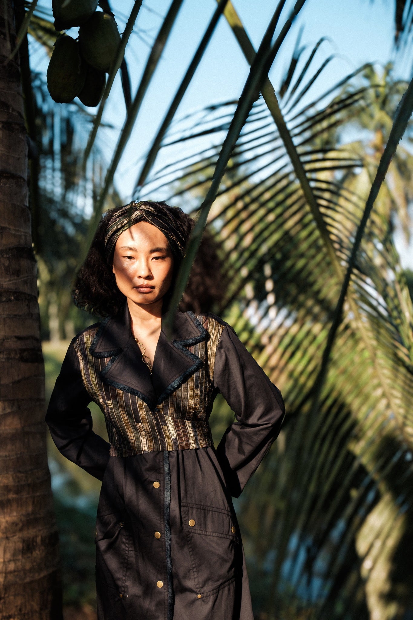 Upcycled Copenhagen Trench - Black Copper - CiceroniTrench CoatThe Terra Tribe