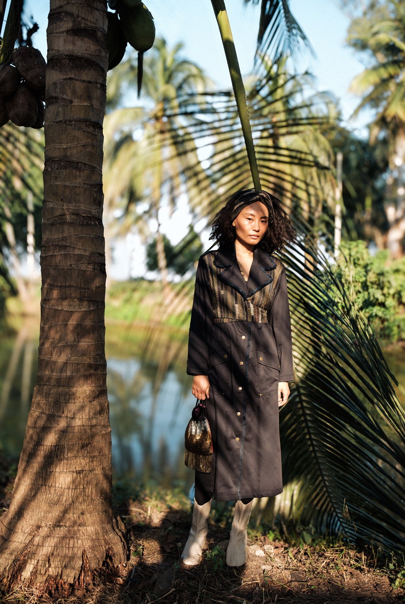 Upcycled Copenhagen Trench - Black Copper - CiceroniTrench CoatThe Terra Tribe