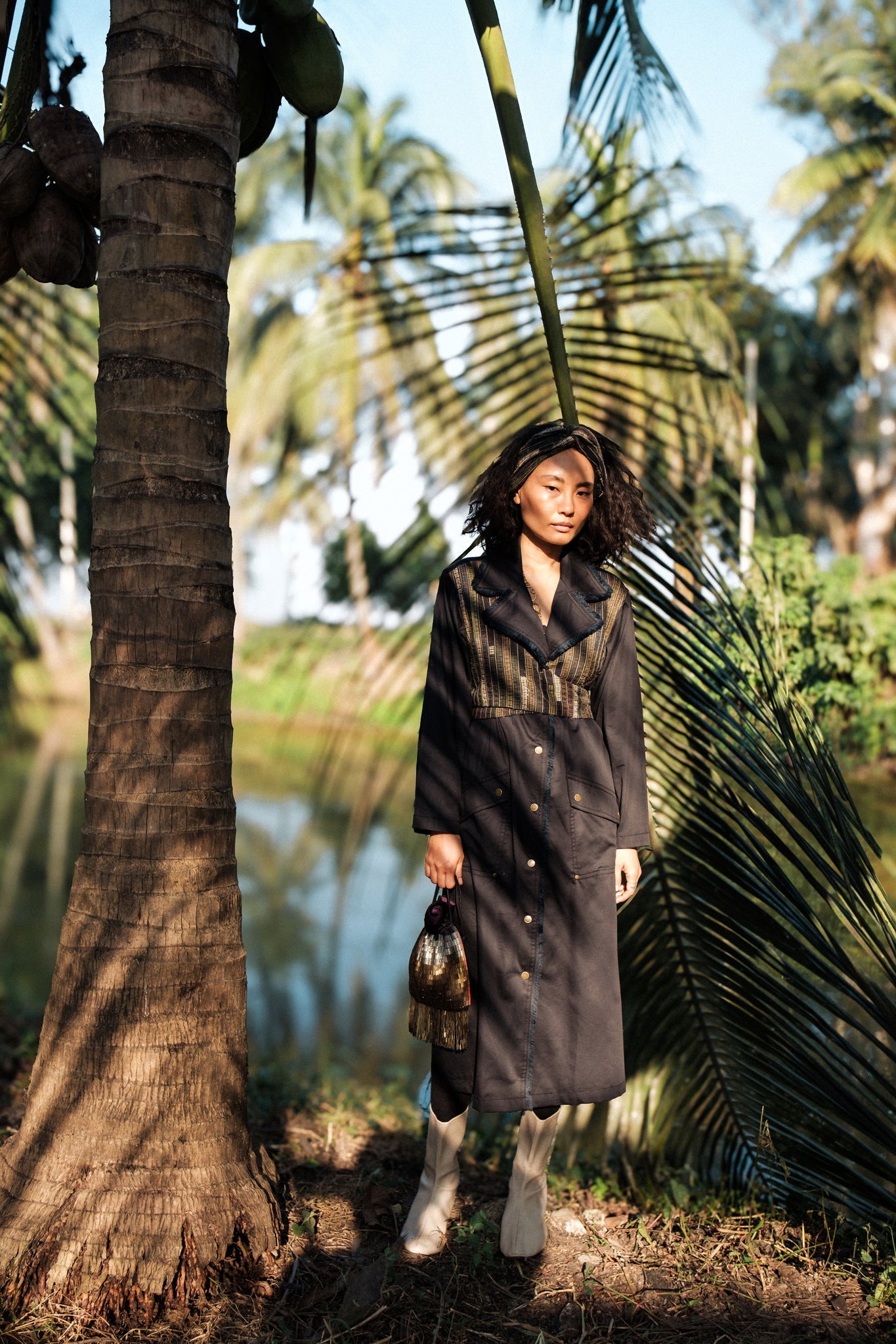 Upcycled Copenhagen Trench - Black Copper - CiceroniTrench CoatThe Terra Tribe